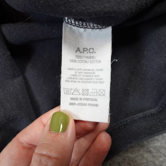 APC Standard Shirt Mens Small Logo Crew Neck Short Sleeve Rue Madame Paris Tee - Picture 5 of 9